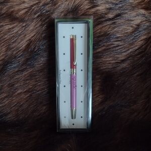 kate Spade Red Pink and Gold Ballpoint Pen